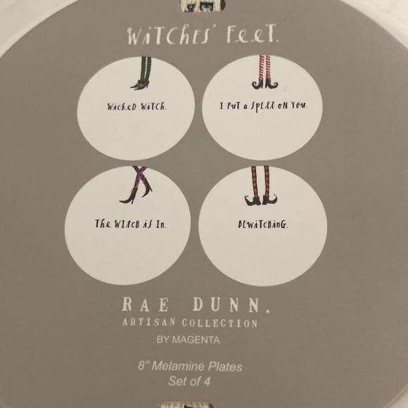 Rae Dunn Witch Feet Salad Plates - Picture 2 of 3